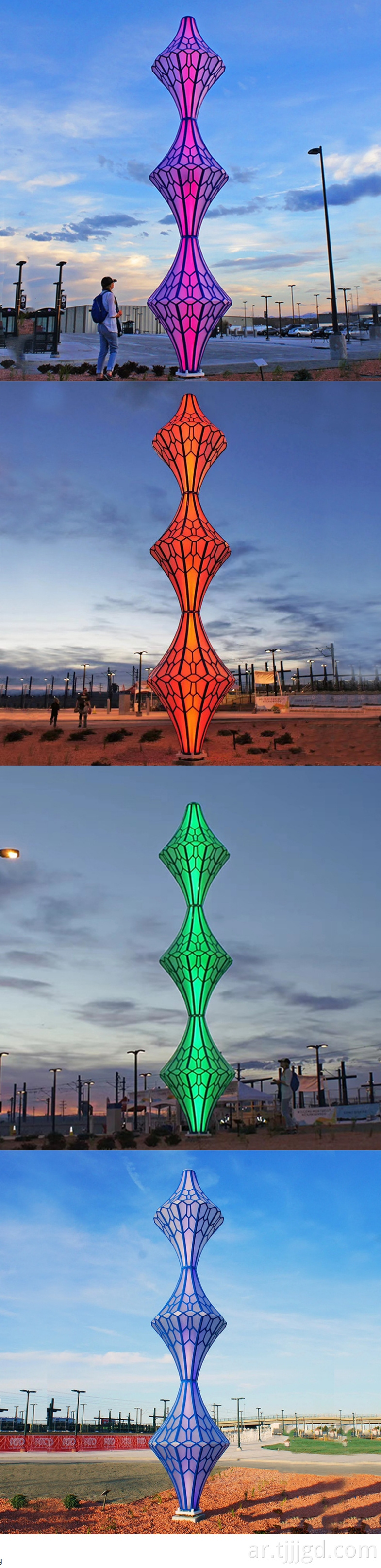 Large Stainless Steel Sculpture Landscape Lam